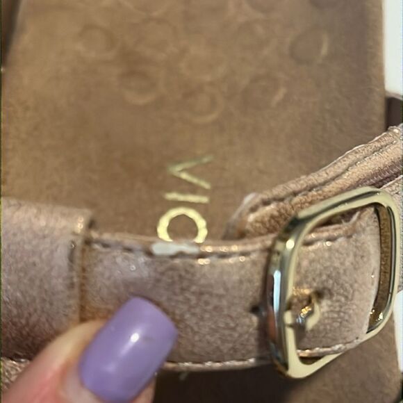 Vionic Misa Rose Gold Triple Adjustable Slip On Sandals Size 7 - Picture 11 of 11